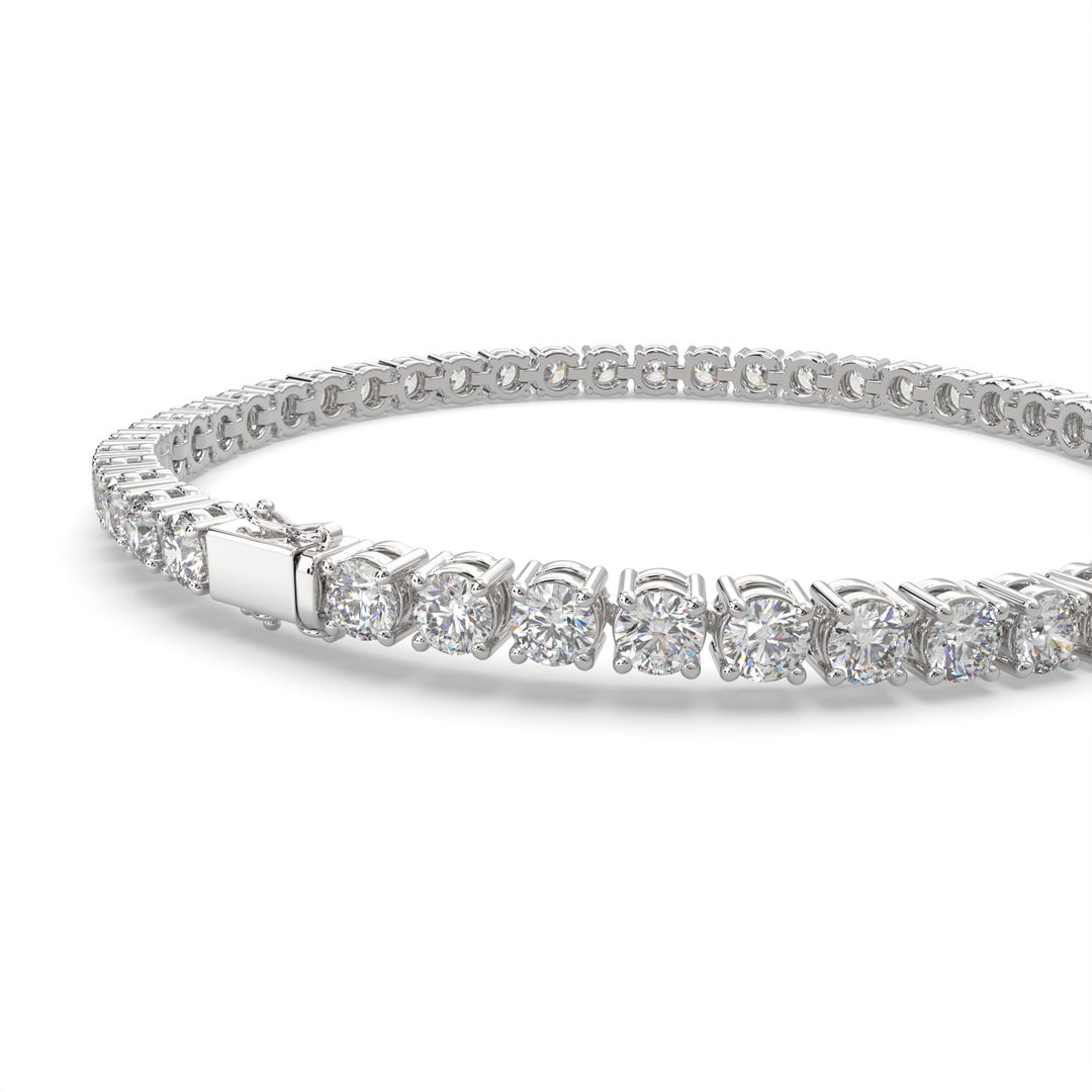 Lysandra Round Cut Diamond Tennis Bracelet Prong Set (6 ctw) - Nivetta