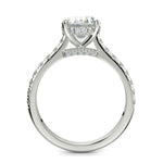Load image into Gallery viewer, Madeline Oval Cut Pave Hidden Halo 4 Prong Claw Set Engagement Ring Setting - Nivetta