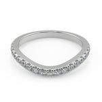 Load image into Gallery viewer, Maggie Baguette Accents 3 Stone Round Cut Double Prong Ring - Nivetta