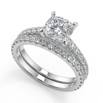 Load image into Gallery viewer, Makayla Classic 4 Prong Cushion Cut Diamond Engagement Ring - Nivetta