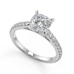 Load image into Gallery viewer, Makayla Classic 4 Prong Cushion Cut Diamond Engagement Ring - Nivetta