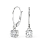 Load image into Gallery viewer, Maleah Cushion Cut Double Prong Earrings Leverback - Nivetta