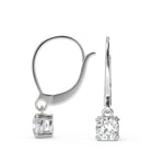 Load image into Gallery viewer, Maleah Cushion Cut Double Prong Earrings Leverback - Nivetta