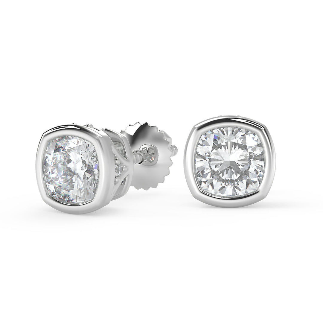 Mallory Cushion Cut Bezel Earrings - Nivetta