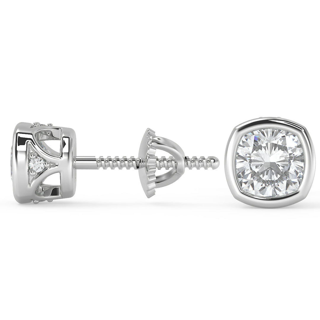 Mallory Cushion Cut Bezel Earrings - Nivetta
