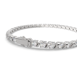 Load image into Gallery viewer, Marcelline Round Cut Diamond Tennis Bracelet S-Link (4 ctw) - Nivetta