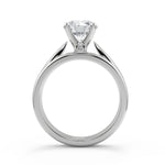 Load image into Gallery viewer, Maria Classic Cathedral Solitaire Round Cut Diamond Engagement Ring - Nivetta