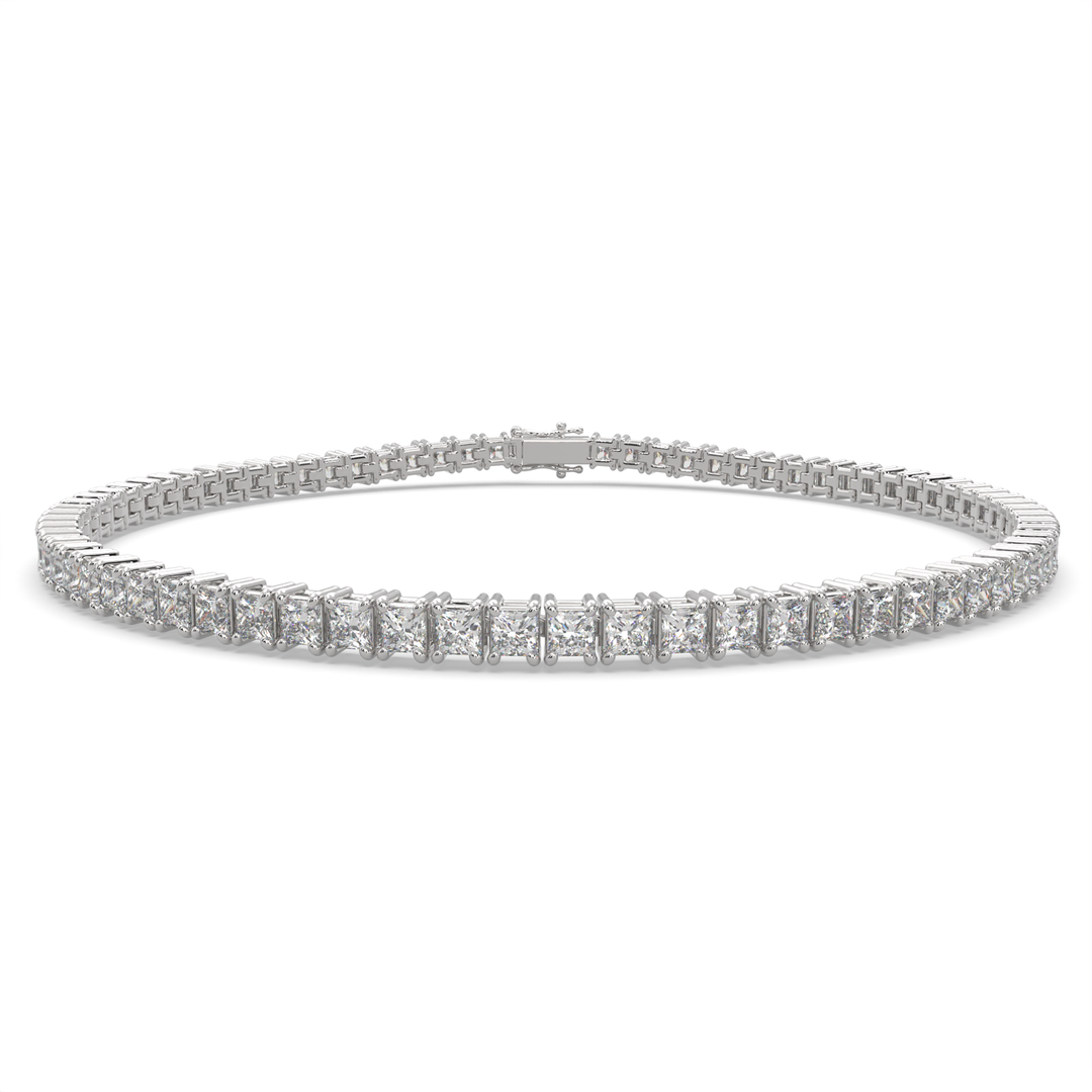 Marigold Princess Cut Diamond Tennis Bracelet Prong Set (4 ctw) - Nivetta