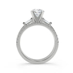 Load image into Gallery viewer, Mariyah Baguette Accents Cushion Cut Diamond Engagement Ring - Nivetta
