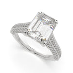 Load image into Gallery viewer, Martina Emerald Cut Pave Engagement Ring Setting - Nivetta