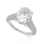 Load image into Gallery viewer, Martina Oval Cut Pave Engagement Ring Setting - Nivetta