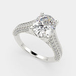 Load image into Gallery viewer, Martina Oval Cut Pave Engagement Ring Setting - Nivetta