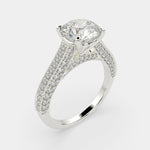 Load image into Gallery viewer, Martina Round Cut Pave Engagement Ring Setting - Nivetta
