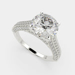 Load image into Gallery viewer, Martina Round Cut Pave Engagement Ring Setting - Nivetta