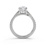 Load image into Gallery viewer, Maryjane Classic 4 Prong Pave Cushion Cut Diamond Engagement Ring - Nivetta