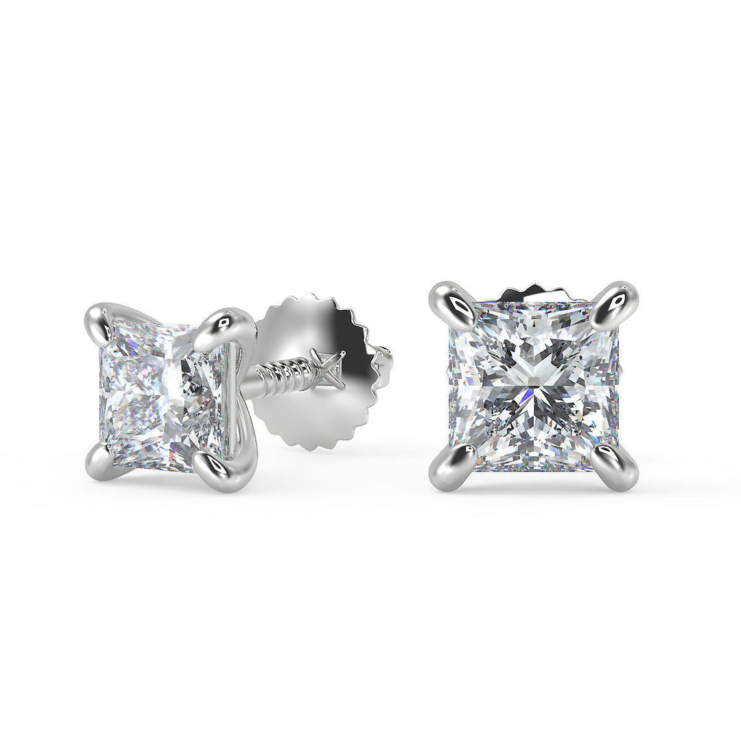 Mckenzie Princess Cut Earrings Stud - Nivetta