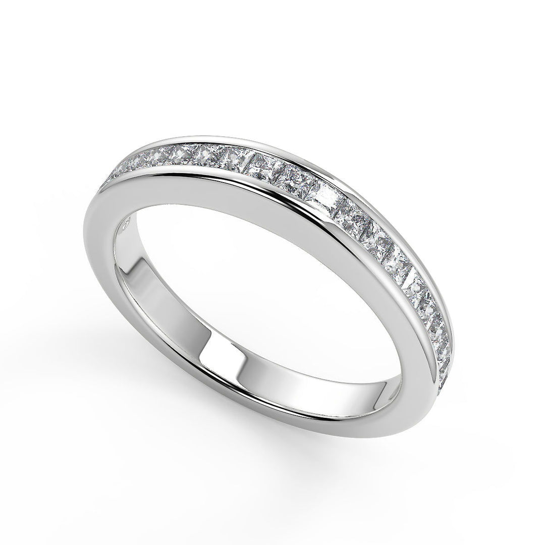 Melanie Channel Set 4 Prong Cushion Cut Diamond Engagement Ring - Nivetta