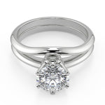 Load image into Gallery viewer, Melody 6 Prong Crown Round Cut Diamond Engagement Ring - Nivetta