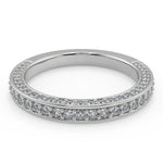 Load image into Gallery viewer, Miah Bar Set 3 Sided Pave Princess Cut Diamond Engagement Ring - Nivetta