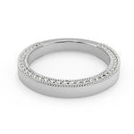 Load image into Gallery viewer, Micaela Hand Carved Milgrain Solitaire Round Cut Diamond Engagement Ring - Nivetta