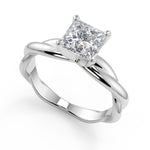 Load image into Gallery viewer, Mila Infinity Solitaire Rope 4 Prong Princess Cut Diamond Engagement Ring - Nivetta