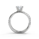 Load image into Gallery viewer, Mila Infinity Solitaire Rope 4 Prong Princess Cut Diamond Engagement Ring - Nivetta