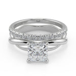 Load image into Gallery viewer, Mila Infinity Solitaire Rope 4 Prong Princess Cut Diamond Engagement Ring - Nivetta
