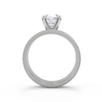 Load image into Gallery viewer, Milagros Milgrain Solitaire Cushion Cut Diamond Engagement Ring - Nivetta
