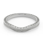 Load image into Gallery viewer, Miracle Hand Engraved 4 Prong Milgrain Solitaire Princess Cut Diamond Engagement Ring - Nivetta