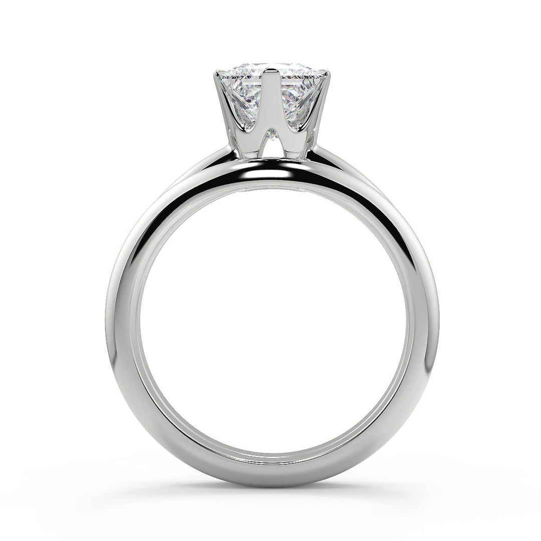 Miya 6 Prong Crown Princess Cut Diamond Engagement Ring - Nivetta