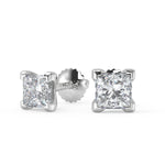 Load image into Gallery viewer, Molly Princess Cut Stud Earrings - Nivetta