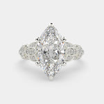 Load image into Gallery viewer, Nadia Marquise Cut Pave Milgrain Engagement Ring Setting - Nivetta