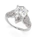 Load image into Gallery viewer, Nadia Pear Cut Pave Milgrain Engagement Ring Setting - Nivetta