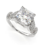 Load image into Gallery viewer, Nadia Princess Cut Pave Milgrain Engagement Ring Setting - Nivetta