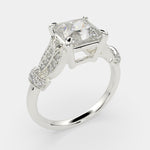 Load image into Gallery viewer, Nadia Princess Cut Pave Milgrain Engagement Ring Setting - Nivetta