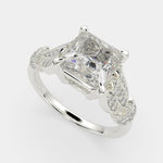 Load image into Gallery viewer, Nadia Princess Cut Pave Milgrain Engagement Ring Setting - Nivetta