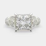 Load image into Gallery viewer, Nadia Princess Cut Pave Milgrain Engagement Ring Setting - Nivetta