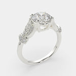 Load image into Gallery viewer, Nadia Round Cut Pave Milgrain Engagement Ring Setting - Nivetta