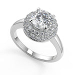 Load image into Gallery viewer, Natalia Double Halo Round Cut Diamond Engagement Ring - Nivetta