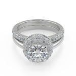 Load image into Gallery viewer, Natalia Double Halo Round Cut Diamond Engagement Ring - Nivetta