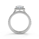 Load image into Gallery viewer, Nathalie Halo Semi Solitaire Round Cut Engagement Ring - Nivetta - Nivetta