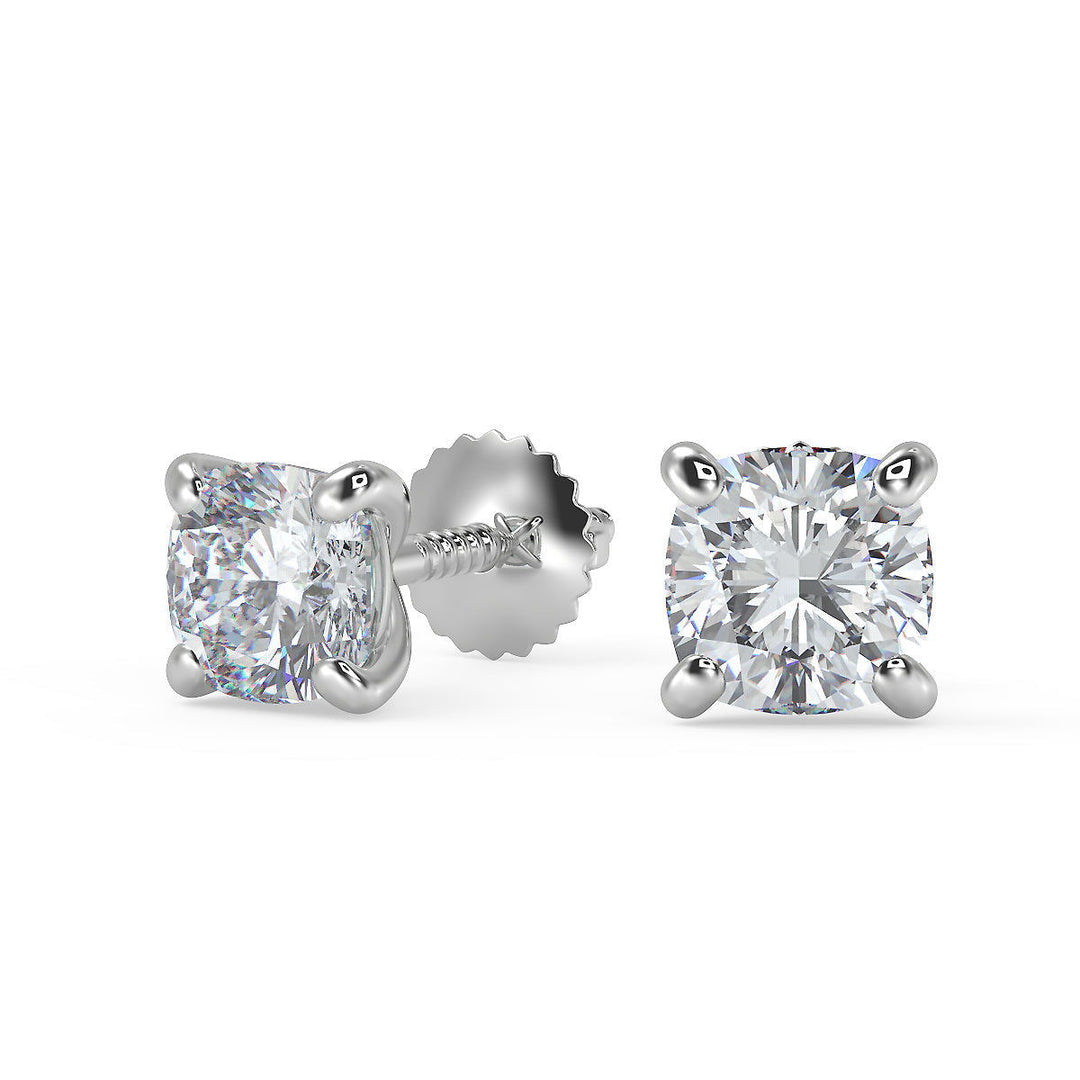 Nicole Cushion Cut Earrings Stud - Nivetta
