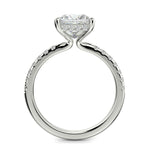 Load image into Gallery viewer, Nicollette Princess Cut Pave Hidden Halo 4 Prong Claw Set Engagement Ring Setting - Nivetta