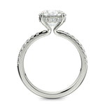 Load image into Gallery viewer, Nicollette Round Cut Pave Hidden Halo 4 Prong Claw Set Engagement Ring Setting - Nivetta