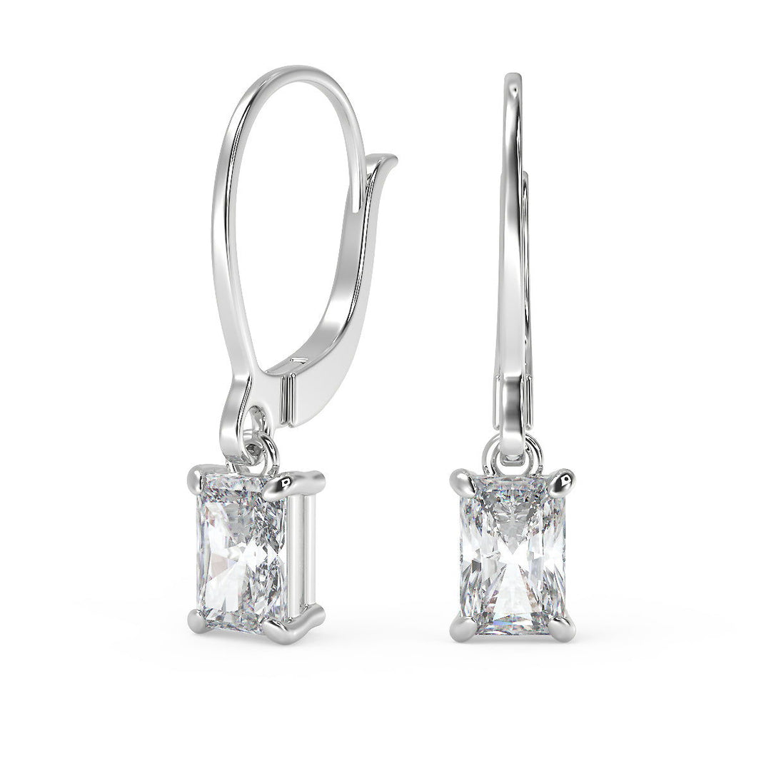 Nola Radiant Cut Earrings Leverback - Nivetta