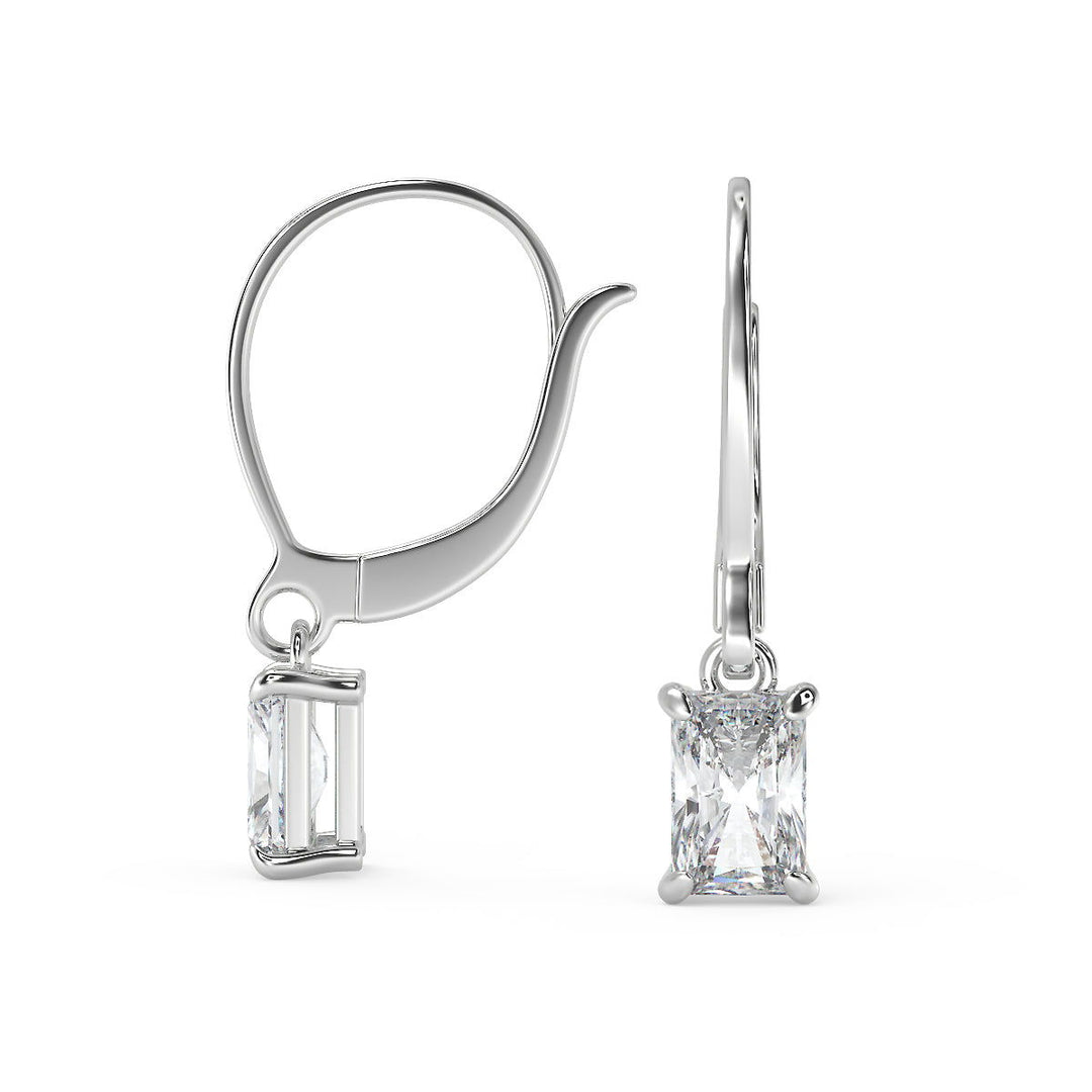 Nola Radiant Cut Earrings Leverback - Nivetta