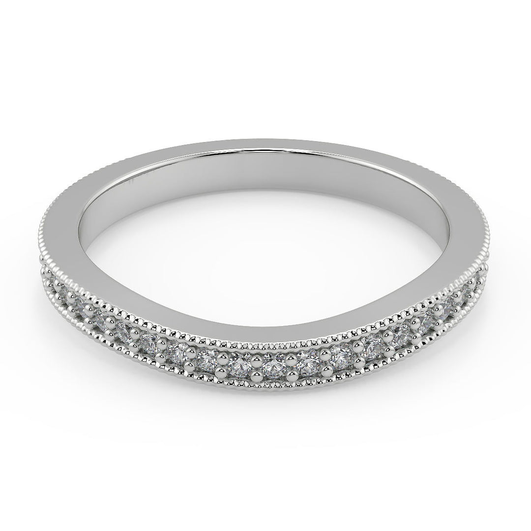 Norah Split Shank Pave Halo Round Cut Diamond Engagement Ring - Nivetta