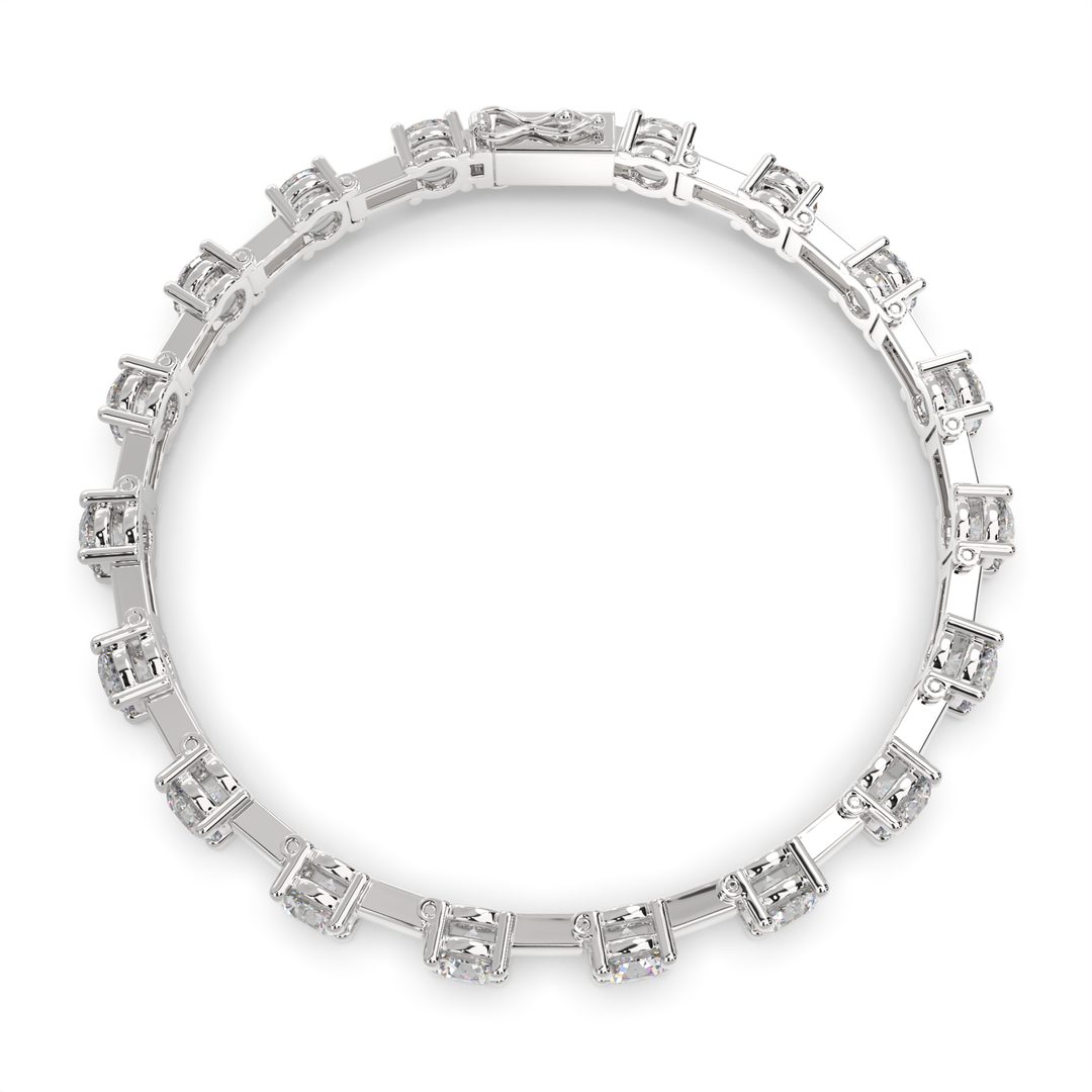 Octavia Round Cut Diamond Tennis Bracelet Prong Set (10 ctw) - Nivetta