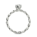 Load image into Gallery viewer, Olivia Pear Cut Rope Hidden Halo Twist Claw Set Engagement Ring Setting - Nivetta