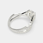 Load image into Gallery viewer, Ophelia Cushion Cut Pave Halo Split Shank Engagement Ring Setting - Nivetta